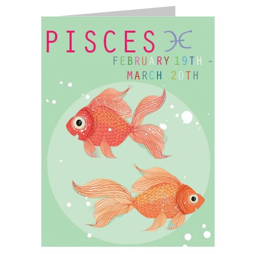 ZTW12 Mini Pisces Zodiac Card