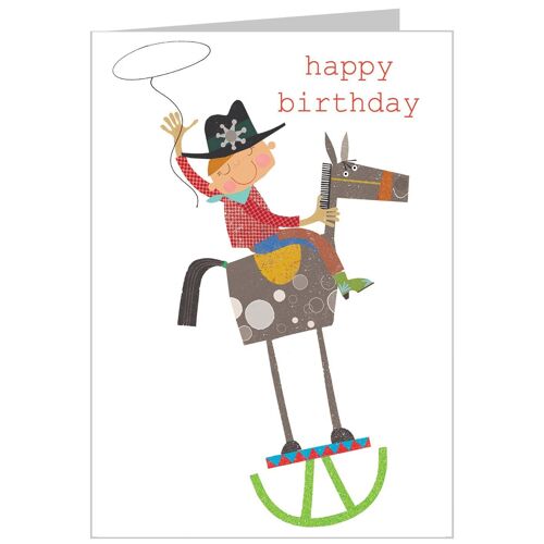 TB07 Cowboy Happy Birthday Card