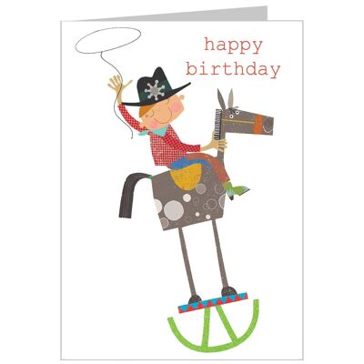 Carte de joyeux anniversaire Cowboy TB07