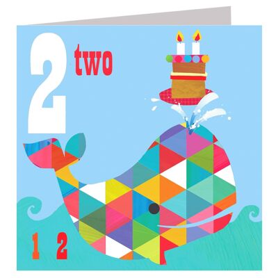 CC02 Whale 2nd Birthday Card