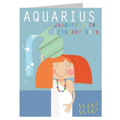 ZTW11 Mini Aquarius Zodiac Card