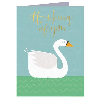 TW20 Mini Swan Card with Gold Foiling