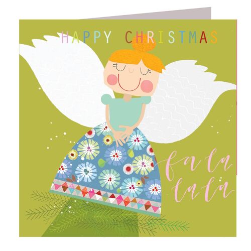 XX07 Christmas Tree Top Angel Card