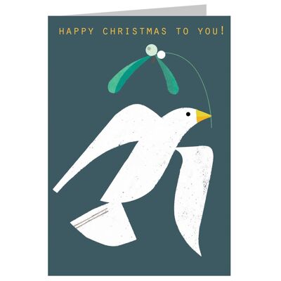 Carte de vœux colombe de Noël XM06