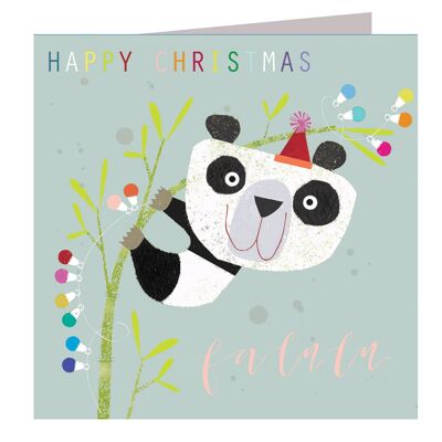 XX03 Tarjeta de felicitación navideña Panda