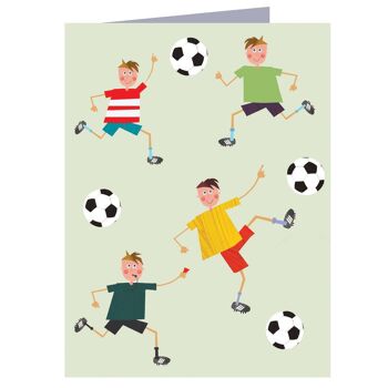 Carte de vœux mini-football WTW44 1