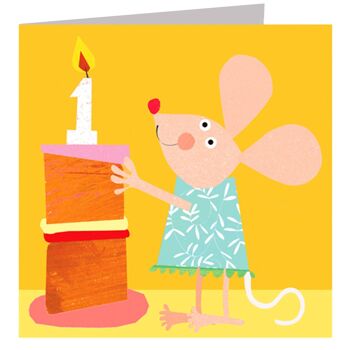 Carte 1er anniversaire souris LT06 1