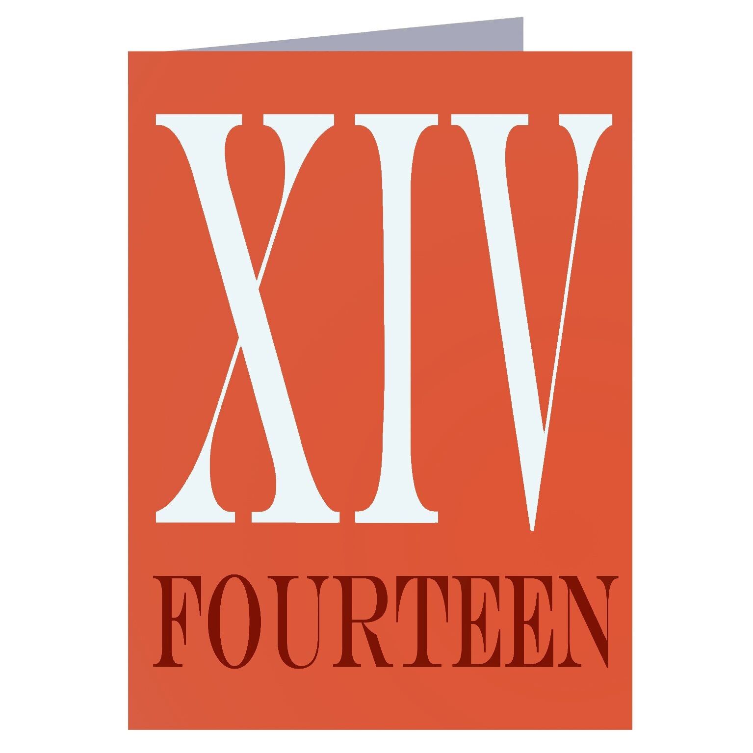 BTW38 Mini numeri romani Quattordici carta