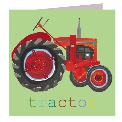 FN01 Red Tractor Greetings Card