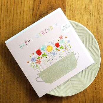 Carte de joyeux anniversaire FL26 florale 3