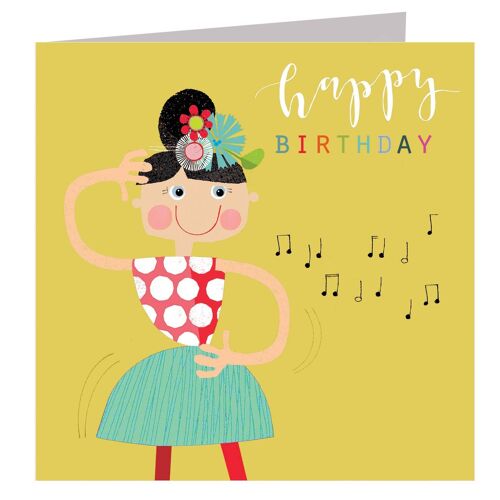 LS02 Glittery Strictly Come Dancing Birthday Card