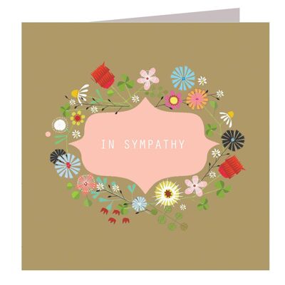 FL08 Carte de vœux de sympathie florale