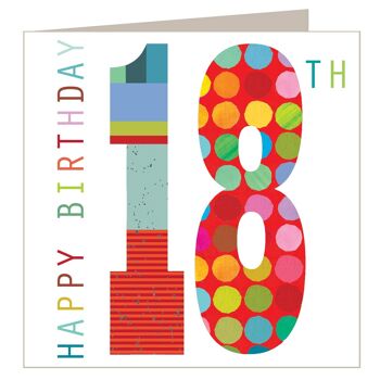 NO18 Carte d'anniversaire scintillante pour 18e anniversaire 1
