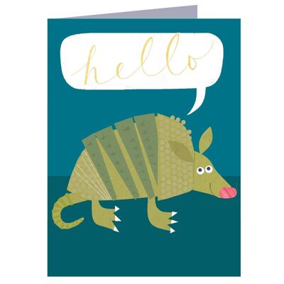 TW28 Mini Hello Card with Gold Foiling