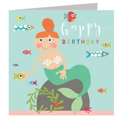 LS03 Glittery Mermaid Birthday Card