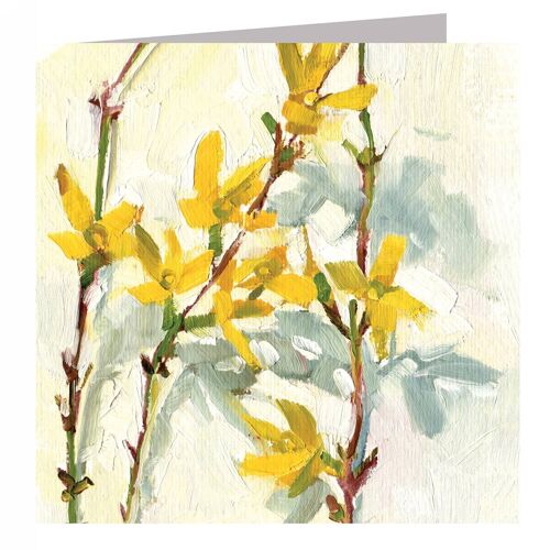 SF15 Forsythia Greetings Card