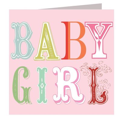 NB03 Wortreiche Baby-Mädchen-Karte