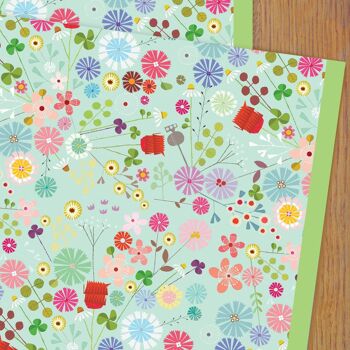 Papier d'emballage cadeau floral WP98 1