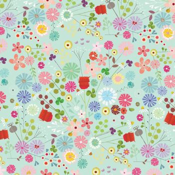 Papier d'emballage cadeau floral WP98 2