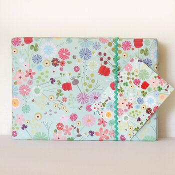 Papier d'emballage cadeau floral WP98 3