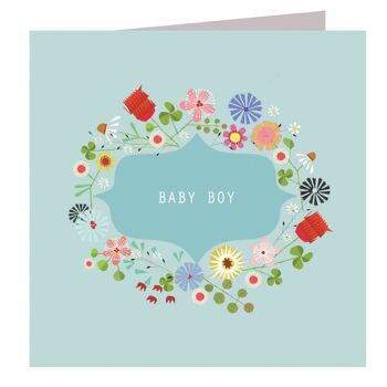 Carte florale bébé garçon FL18 1