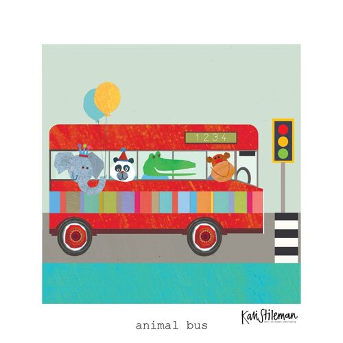 PR18 Animal Bus Art Print