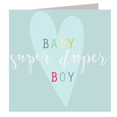 NB02 Super Baby Boy Karte mit Silberfolie