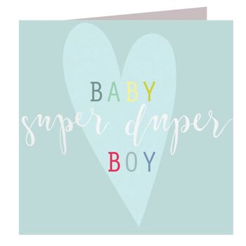 NB02 Carte Super Baby Boy avec Foil Argent 1