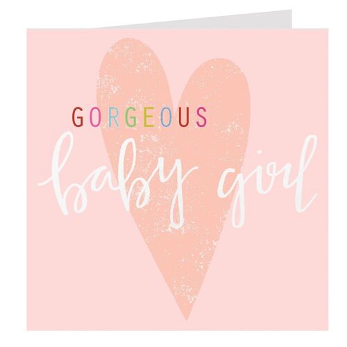 NB01 Gorgeous Baby Girl Card with Silver Foiling