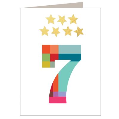 KTW07 Mini Gold Star numero sette carta