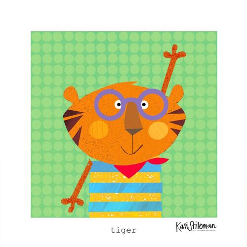 PR25 Tiger in Specs Art Print