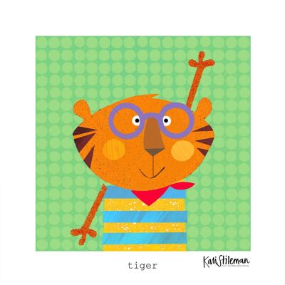 PR25 Tiger in Specs Art Print