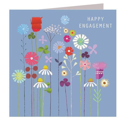 FL07 Floral Engagement Congratulations Card