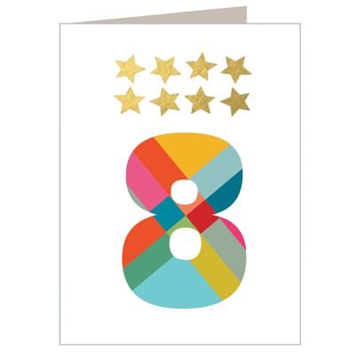 KTW08 Mini Gold Star Numero Otto Card