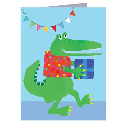 KTW39 Mini carte de vœux crocodile