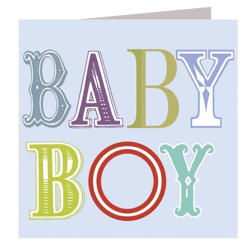 NB04 Wordy Baby Boy Card