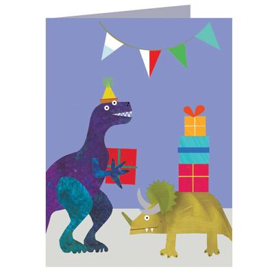 Biglietto festa mini dinosauro TW42