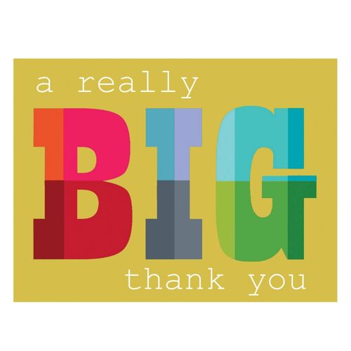 TW103 Big Thanks Mini Card with Glittery Highlights