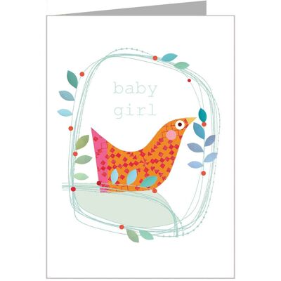 FF14 Baby Bird Girl Card with Silver Foiling