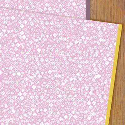 WP72 Raspberry Ditzy Wrapping Paper