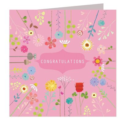 FL15 Floral Congratulations Greetings Card
