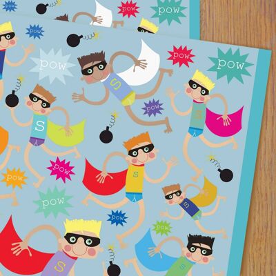 WP57 Super Hero Wrapping Paper