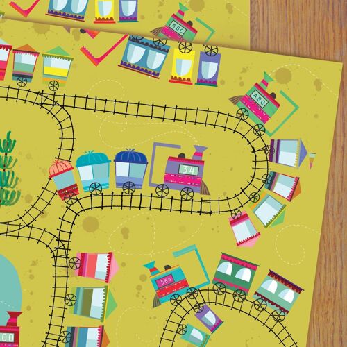 WP95 Railway Gift Wrapping Paper