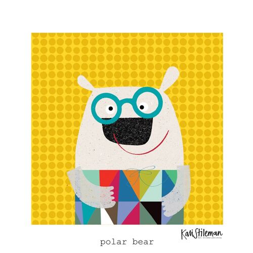 PR21 Polar Bear Specs Art Print