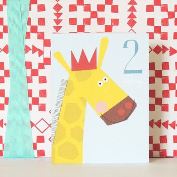 AW02 Mini carte d'anniversaire girafe 2ème 4