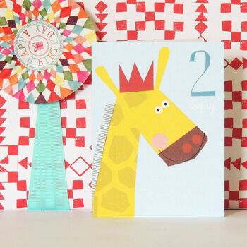 AW02 Mini carte d'anniversaire girafe 2ème 2