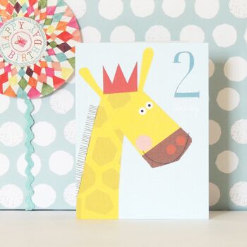 AW02 Mini carte d'anniversaire girafe 2ème 3