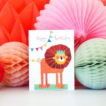 Carte de joyeux anniversaire KTW15 Mini Lion 2