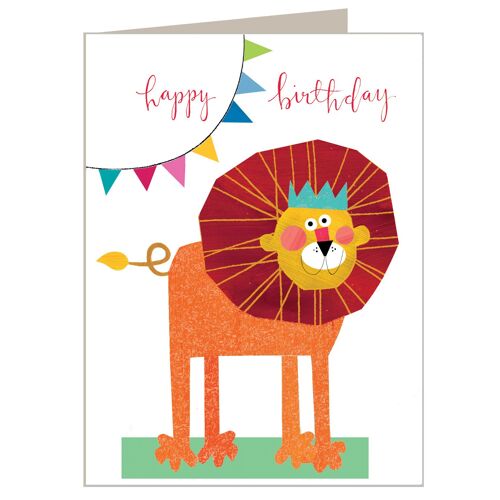 KTW15 Mini Lion Happy Birthday Card