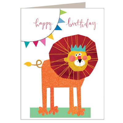 Tarjeta del feliz cumpleaños KTW15 Mini Lion